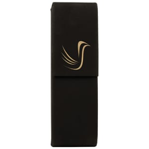 6 1/2" x 2" Laserable Leatherette Double Pen Case