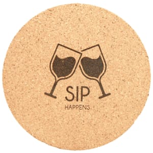 4" Round Cork Coaster