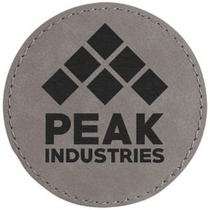 3" Round Laserable Leatherette Patch with Adhesive