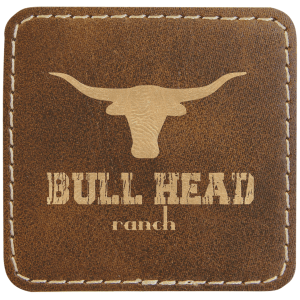 2 1/2" x 2 1/2" Square Laserable Leatherette Patch with Adhesive