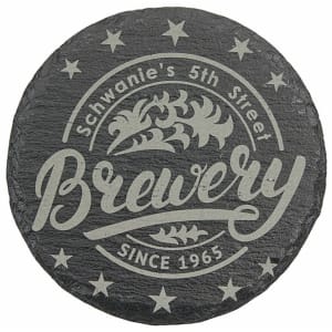 4" Round Slate Coaster