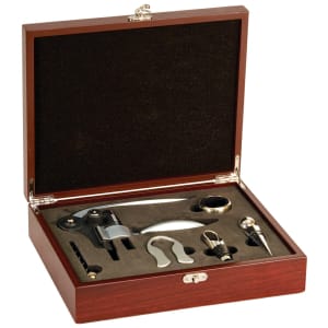 Rosewood Finish 5-Piece Wine Tool Gift Set