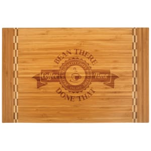 18 1/4" x 12" Bamboo Cutting Board with Butcher Block Inlay